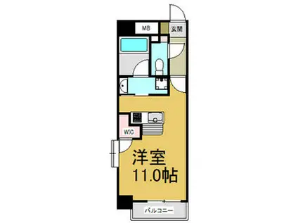 RAFFLE OZONE(ワンルーム/8階)の間取り写真