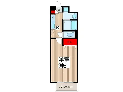 ヴァンテ ミサ(1K/3階)の間取り写真