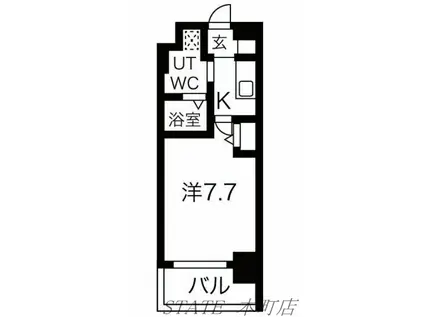 LIVIAZ NAMBA SOL(1K/8階)の間取り写真