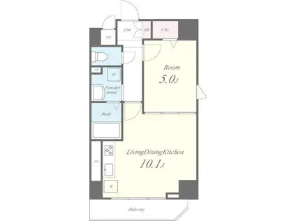 NJプレイス(1LDK/3階)の間取り写真