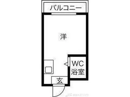 プレアール下新庄III(ワンルーム/3階)の間取り写真