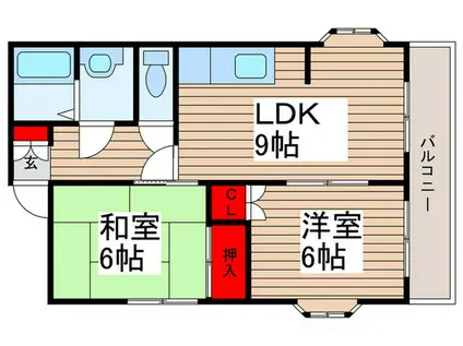 コーポ辻田(2LDK/1階)の間取り写真