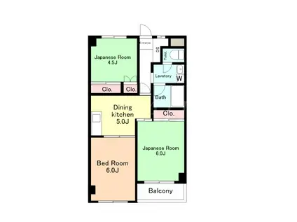 サンハイム大木(3DK/3階)の間取り写真