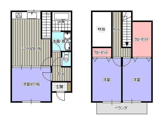トロイメライII(3LDK/2階)の間取り写真
