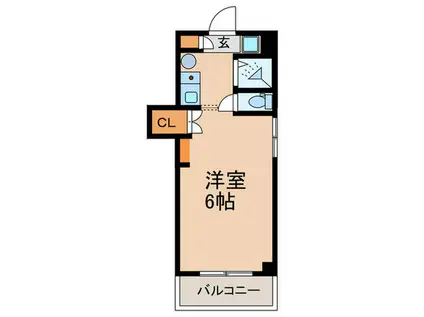 メイツ内田橋(ワンルーム/3階)の間取り写真
