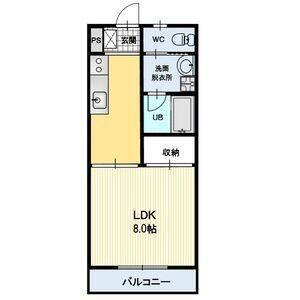ハイツ太田C棟(1K/1階)の間取り写真