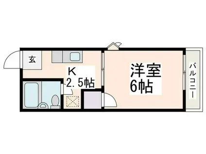 プリメーラ(1K/2階)の間取り写真