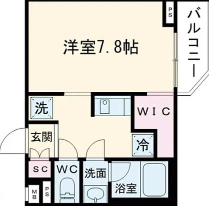 フレシア経堂(1K/2階)の間取り写真
