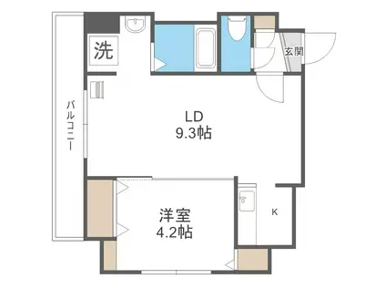 グランドジョラス美園(1LDK/4階)の間取り写真