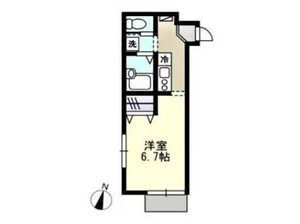 フェアリーランド(1K/1階)の間取り写真