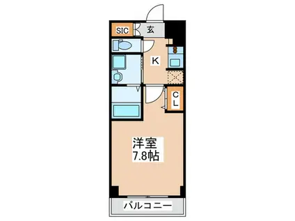 エイペックスみなとCENTRALAVENUE903(1K/9階)の間取り写真