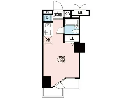 シテリオ渋谷松濤(ワンルーム/3階)の間取り写真