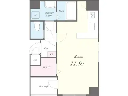 滝沢ビル(ワンルーム/3階)の間取り写真