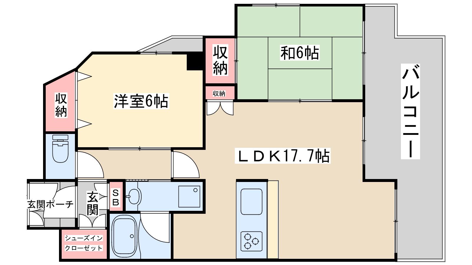 プレサンス新大阪ステーションフロント(2LDK/11階)の間取り写真