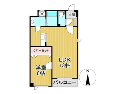 ALLEYII(1LDK/3階)の間取り写真