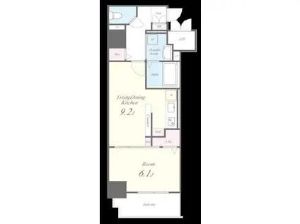 エスペランサ大橋Ⅱ(1LDK/8階)の間取り写真