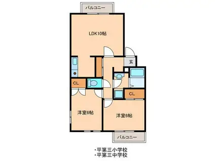 ガーデンハウス英国館(2LDK/1階)の間取り写真