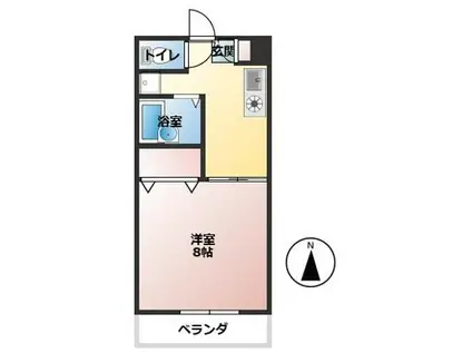 ヴィラ・ペスカトーラ(1DK/3階)の間取り写真