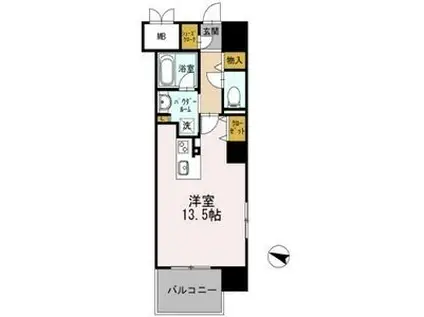 ロイヤルパークスERささしま ウエスト(ワンルーム/9階)の間取り写真