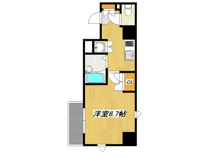 LA VIE BELL TAKEDA(2SLDK/5階)の間取り写真