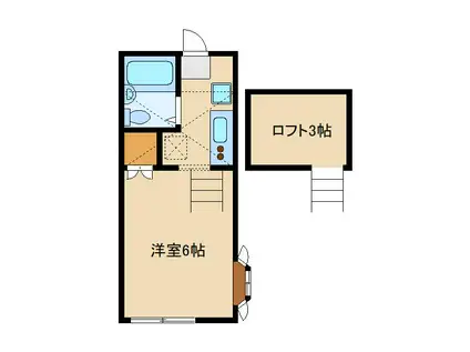 ジュネス・シノザキ(1K/1階)の間取り写真