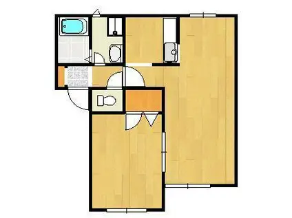 ベルリードTAMURA(1LDK/1階)の間取り写真
