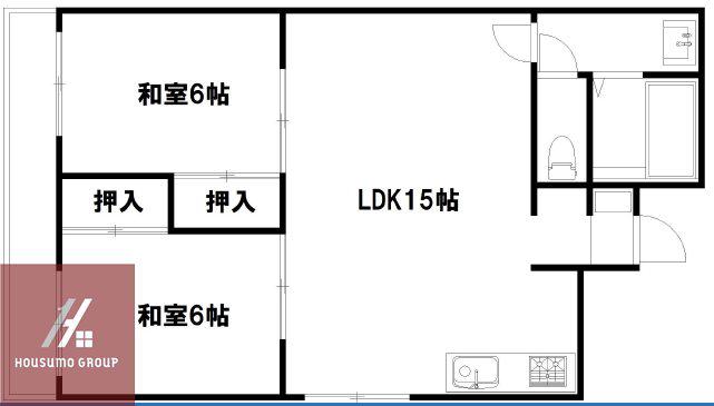 メゾン・パルビス(2LDK/7階)の間取り写真