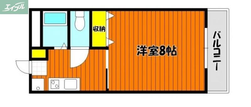 エクシードY(1K/2階)の間取り写真