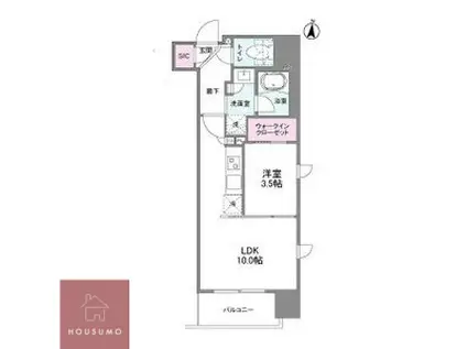 シーズンフラッツ新大阪(1LDK/6階)の間取り写真