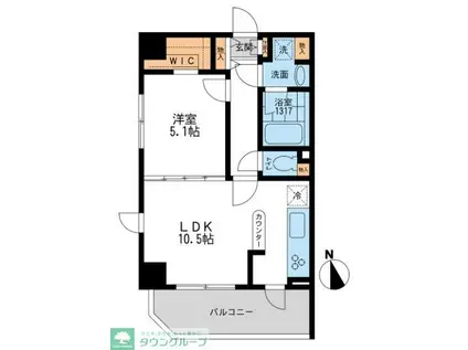 CASSIA押上(1LDK/5階)の間取り写真