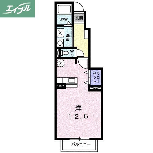 マーベラスK2(ワンルーム/1階)の間取り写真