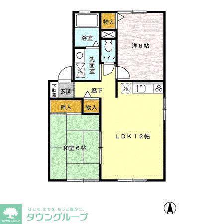 レクサス(2LDK/1階)の間取り写真