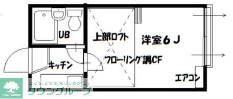 クロノス寒川(1K/1階)の間取り写真