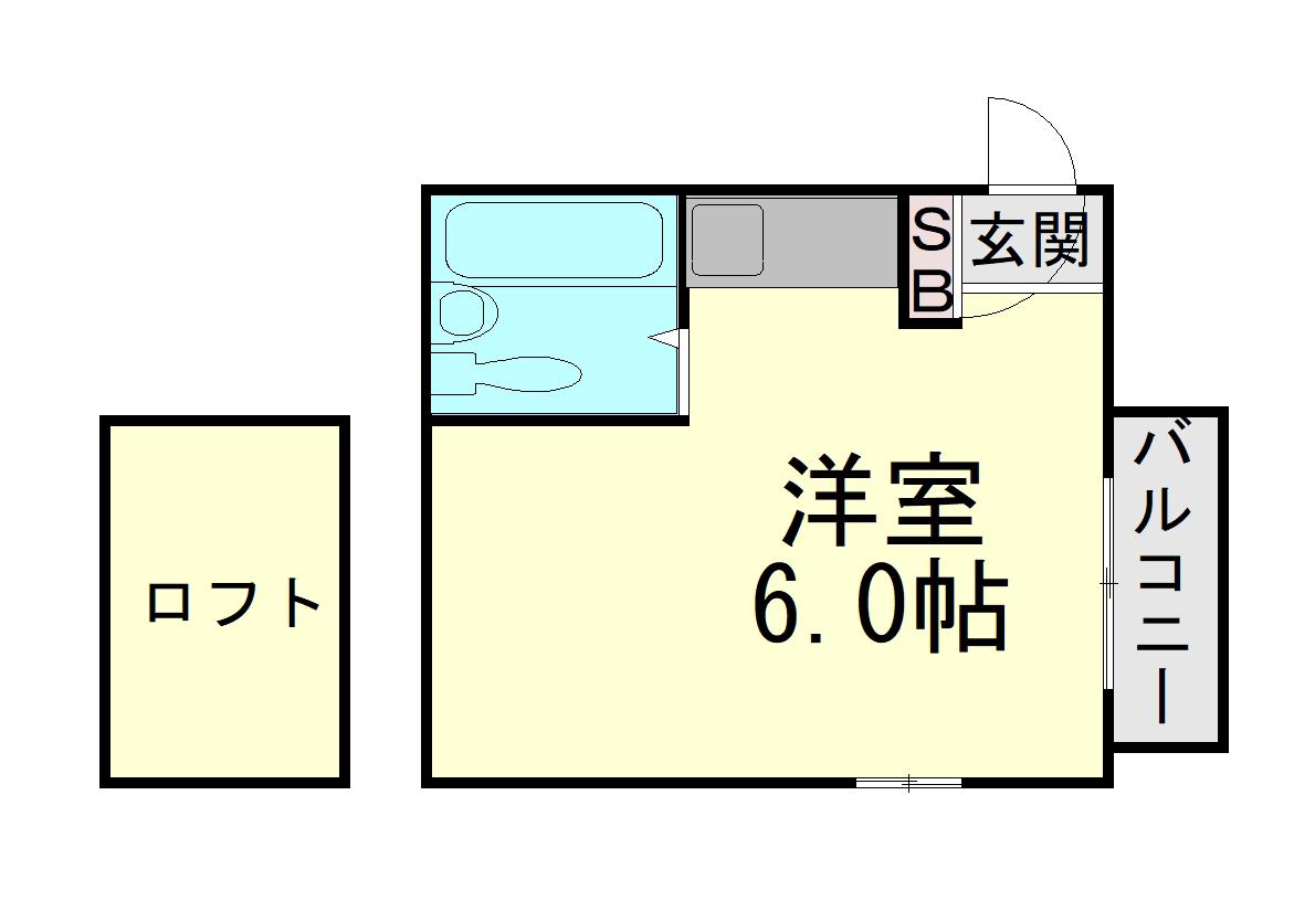 カサヴェルデ(ワンルーム/3階)の間取り写真
