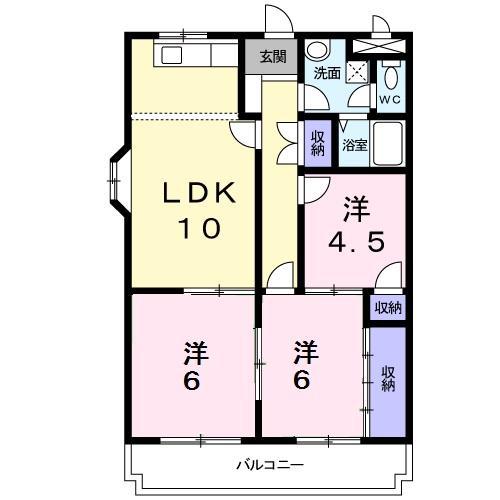 プラザエクシード(3LDK/1階)の間取り写真