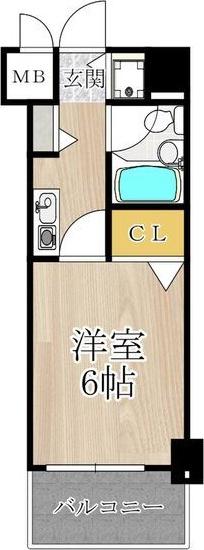 OHD今池(1K/2階)の間取り写真
