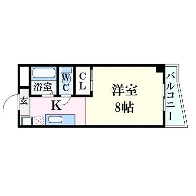 パルティール21(ワンルーム/5階)の間取り写真