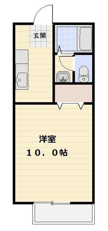 ドリームコート(1K/2階)の間取り写真