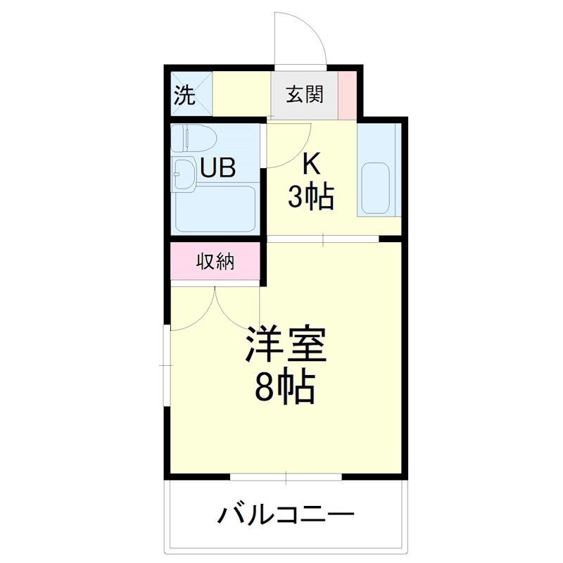 アパルトーノイン(1K/1階)の間取り写真