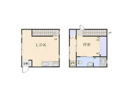 プレステージE II(1LDK/1階)の間取り写真