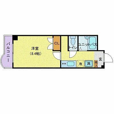 NASIC柏(1K/5階)の間取り写真