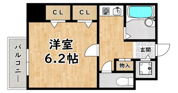 パラシオ塚本III(1K/7階)の間取り写真
