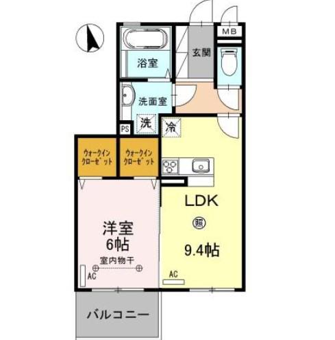 ファミーユ(1LDK/1階)の間取り写真