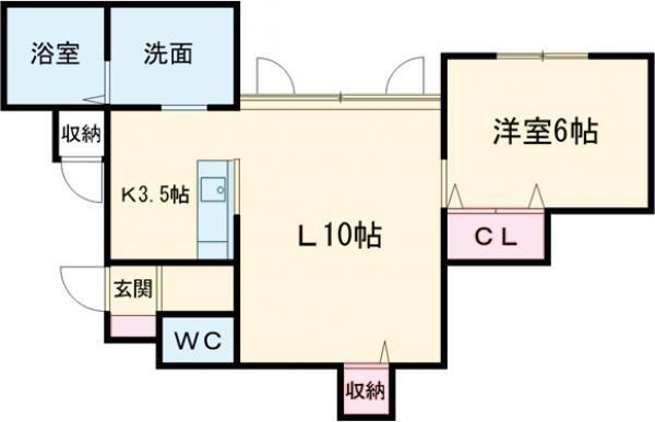 アリエッタ(1LDK/1階)の間取り写真