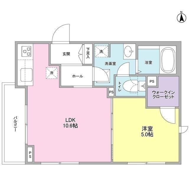 フォレナ等々力(1LDK/3階)の間取り写真