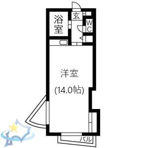 ラベニュー札幌(ワンルーム/3階)の間取り写真
