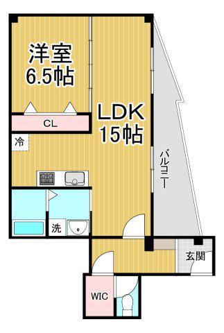 西大島ビル(1LDK/3階)の間取り写真