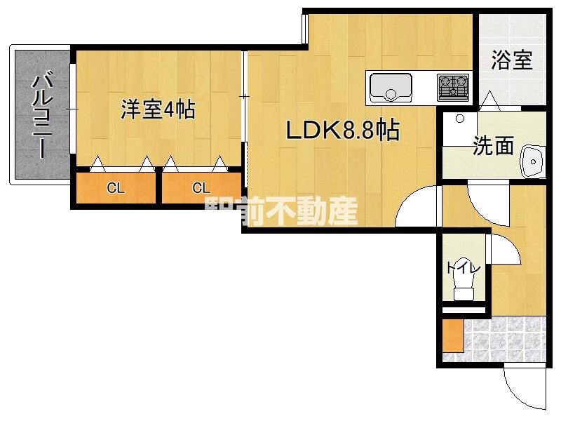 クリーク下山門II(1LDK/1階)の間取り写真