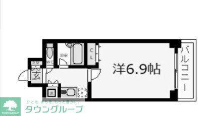 パレステュディオ新宿都庁前(1K/7階)の間取り写真