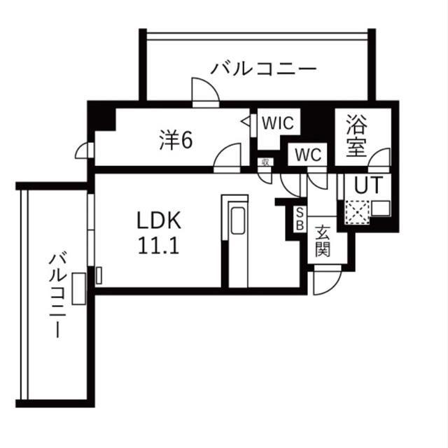 SHOTO参番館(1LDK/5階)の間取り写真